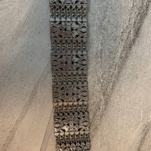 White House Black Market silver accent belt